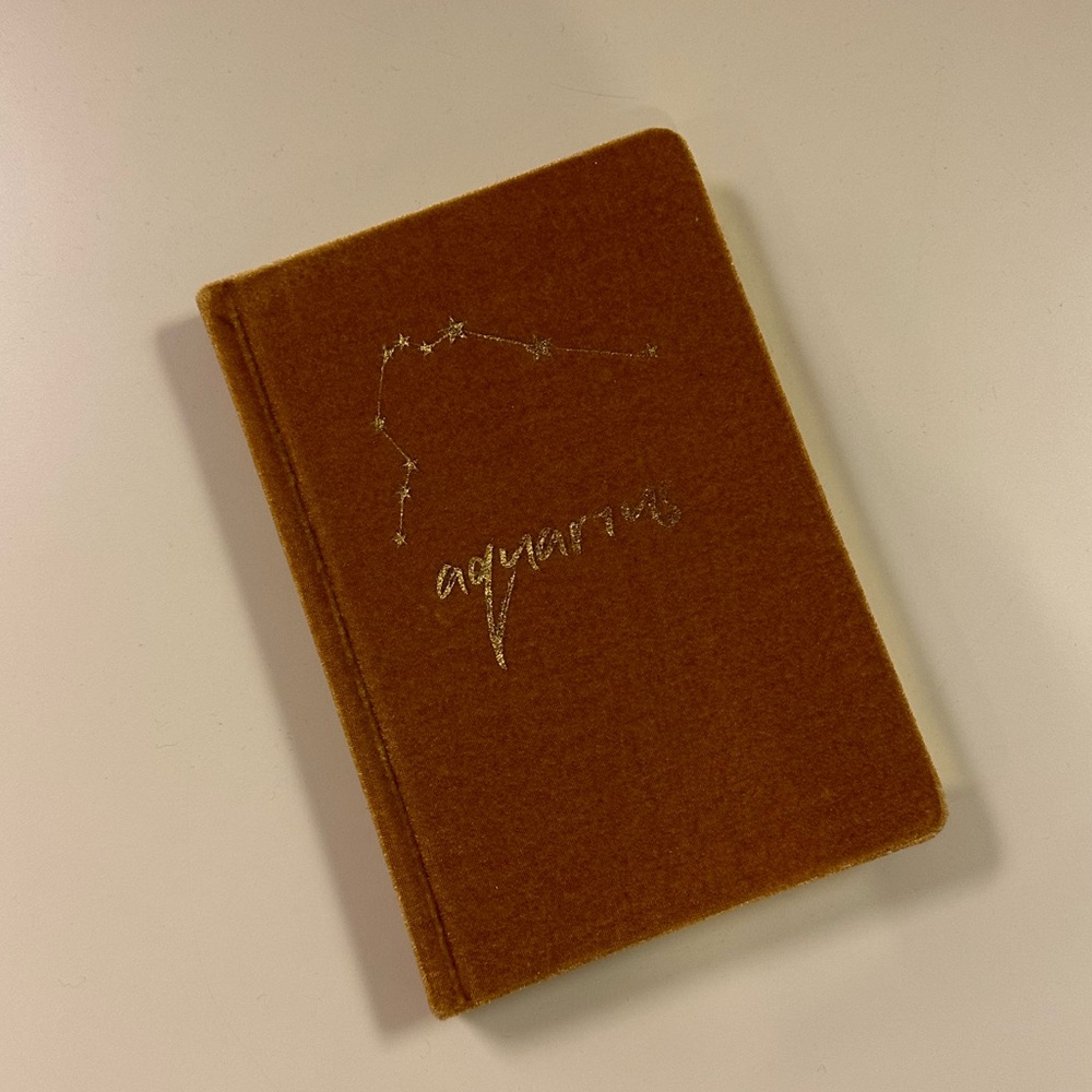 New - Urban Outfitters Velvet Aquarius Zodiac Lined Journal